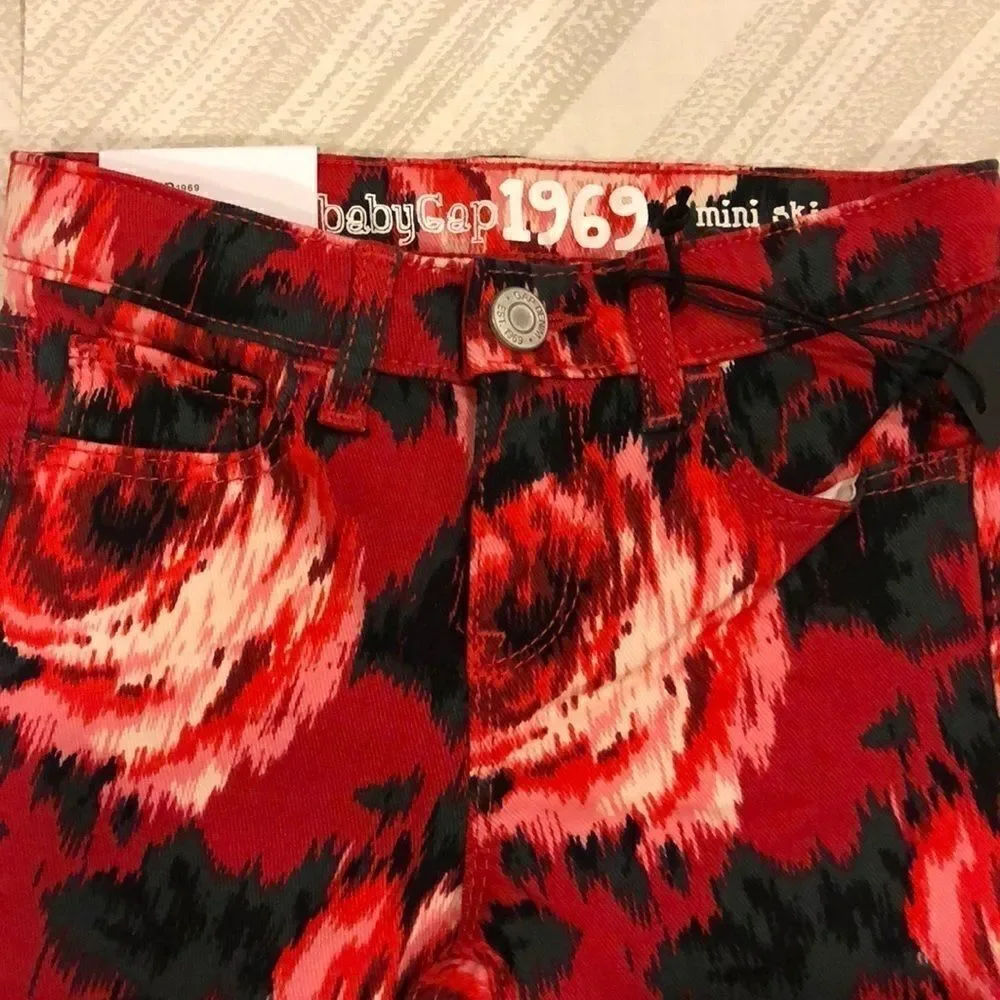 Gap Girls Mini Skinny Adjustable Waist Holiday Wear Rose Jeans Size 5